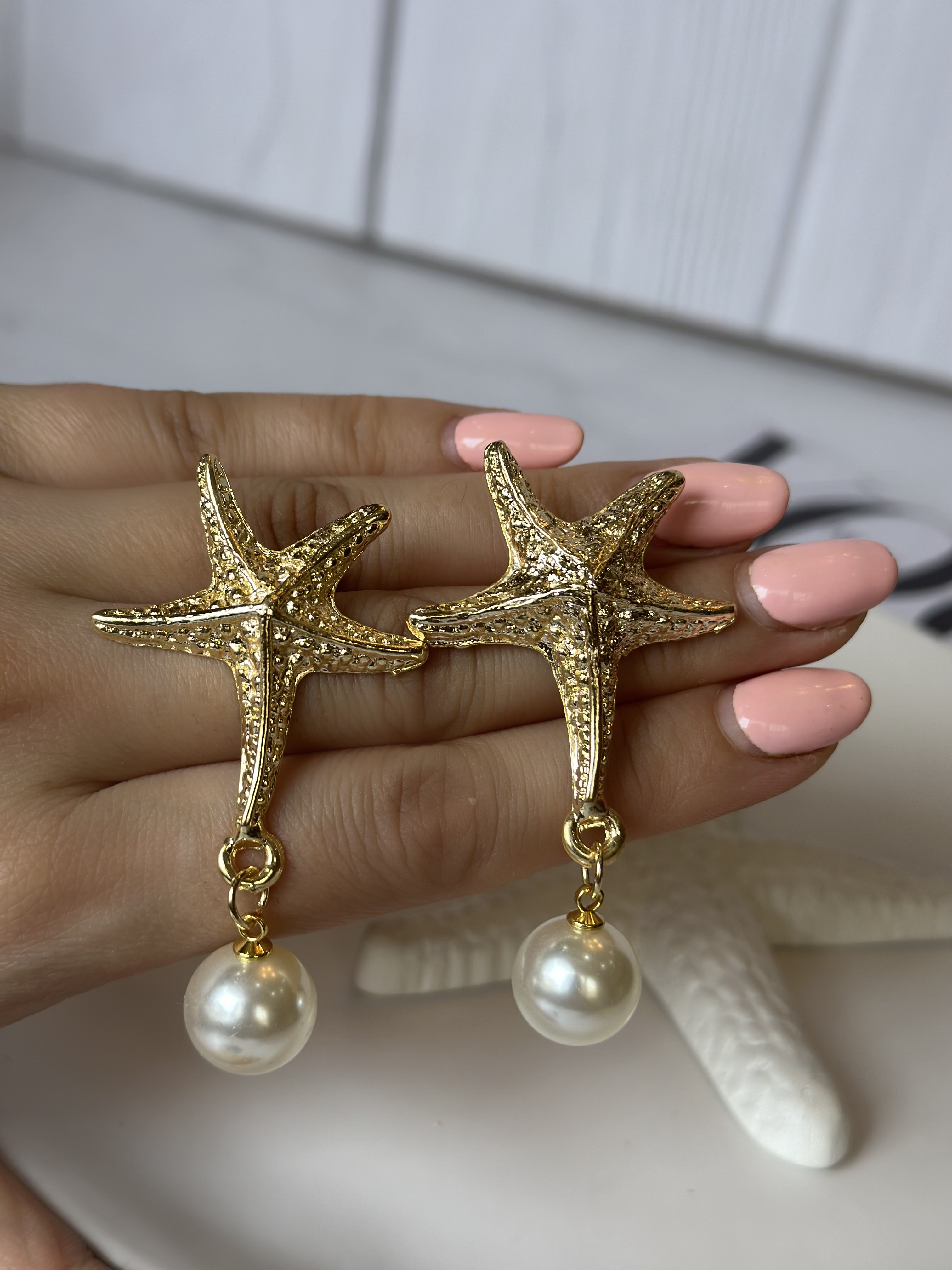 گوشواره زنانه ورشو طلایی ستاره دریایی