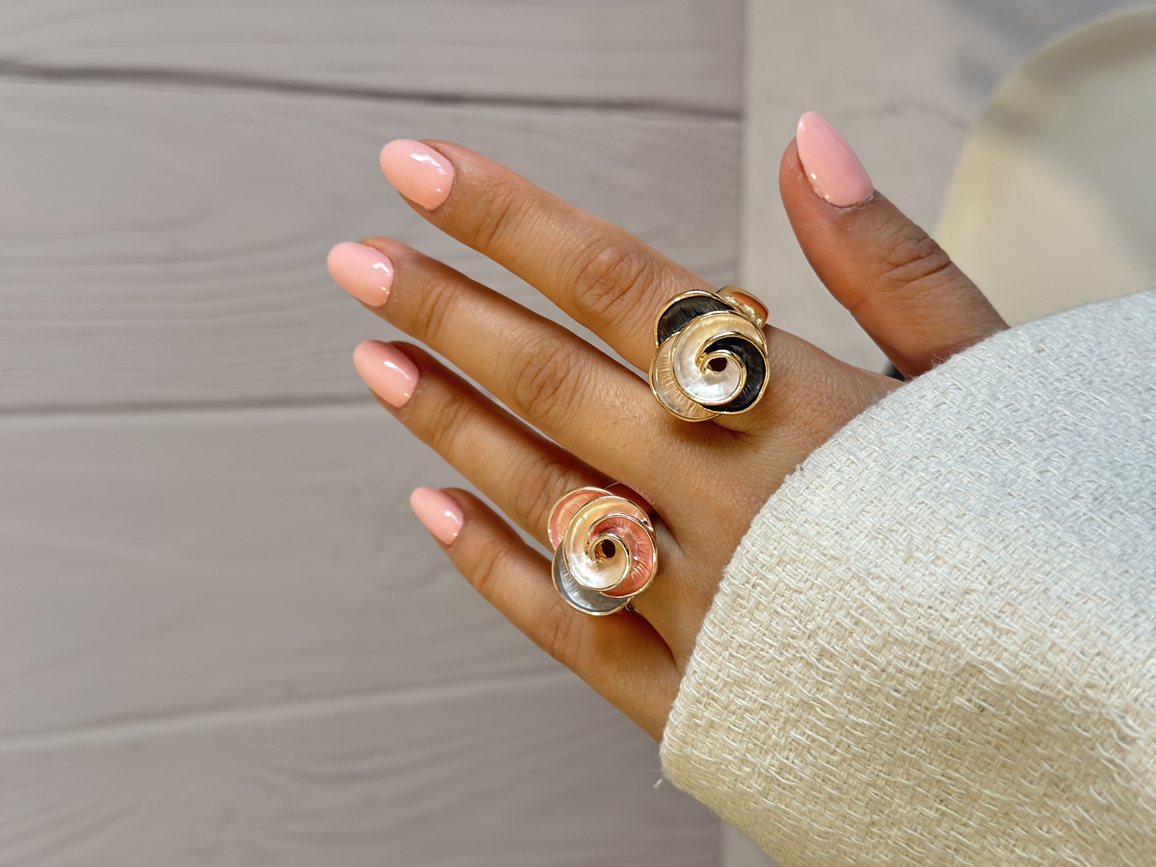 انگشتر زنانه کشی میناکاری رنگی