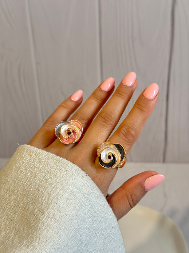 انگشتر زنانه کشی میناکاری رنگی