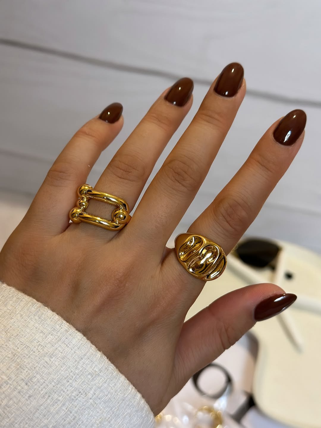 انگشتر زنانه مینیمال طرح طلا