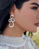 گوشواره زنانه ورشو نقره ای