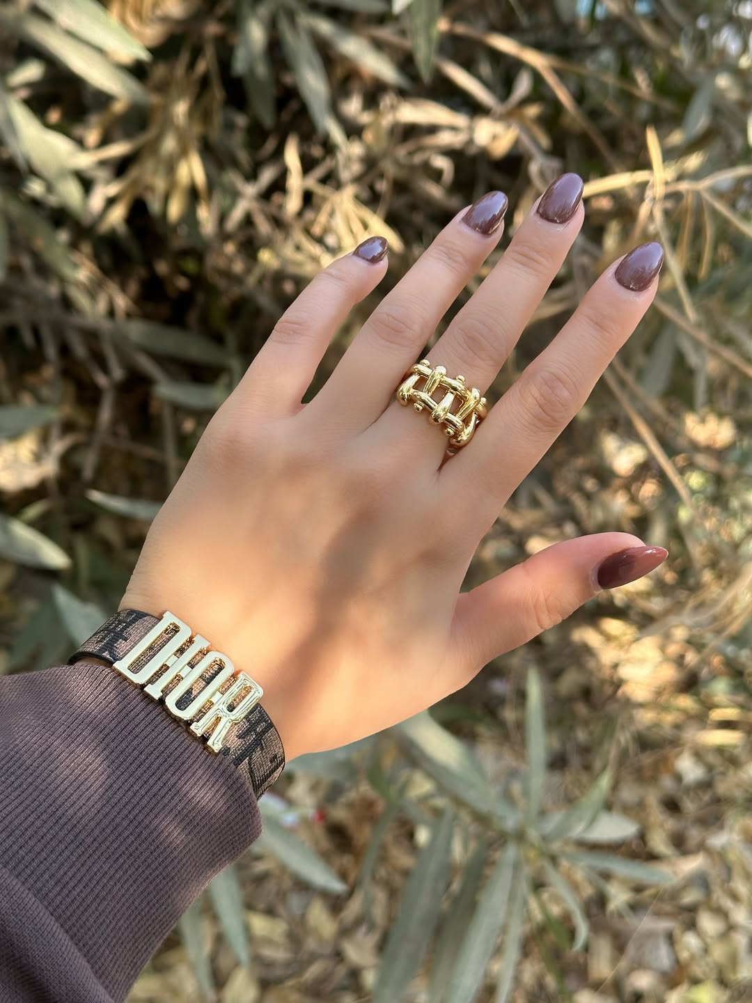 دستبند چرمی قهوه ای