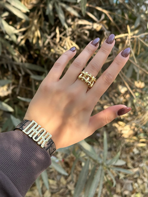 دستبند چرمی قهوه ای