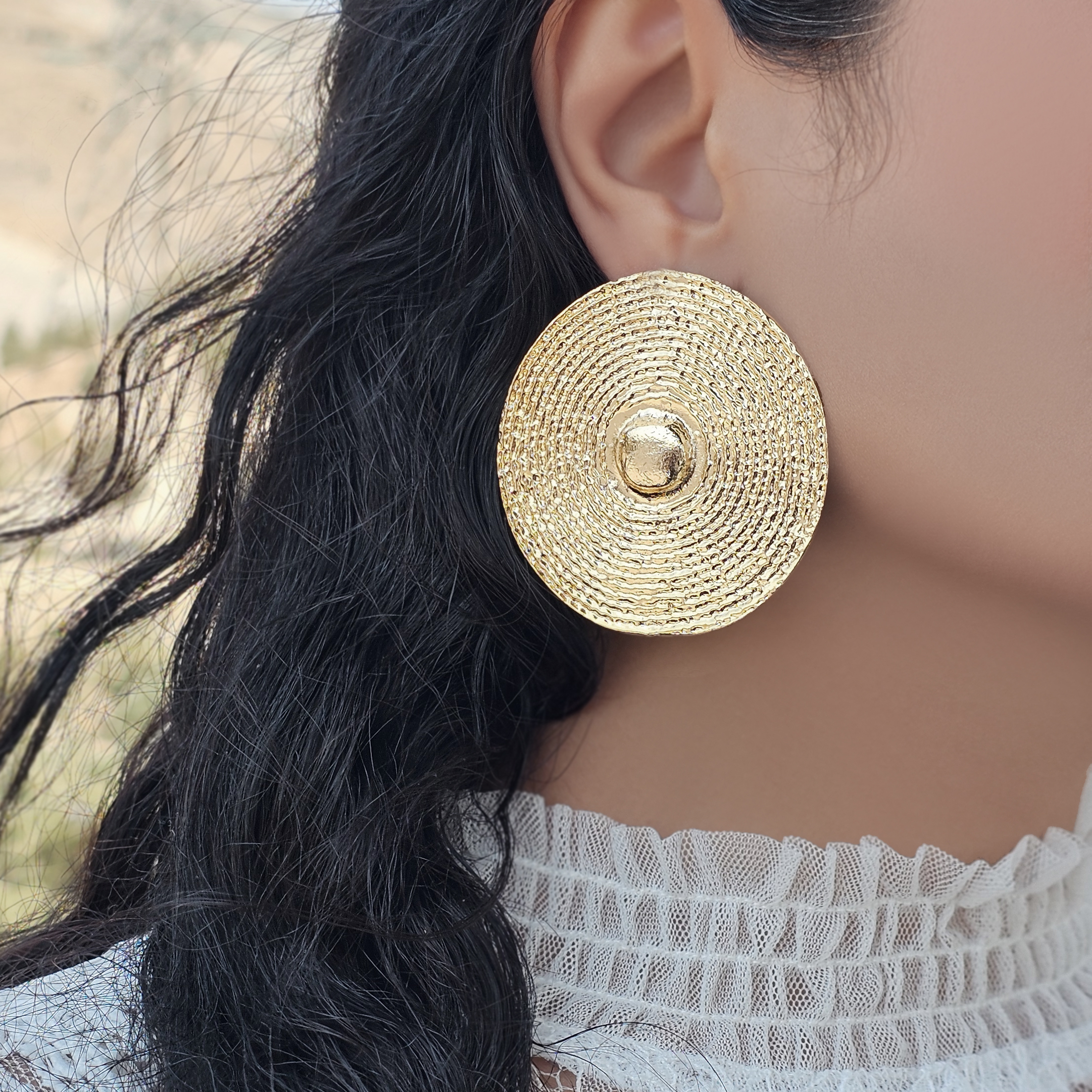 گوشواره زنانه دایره ای بزرگ