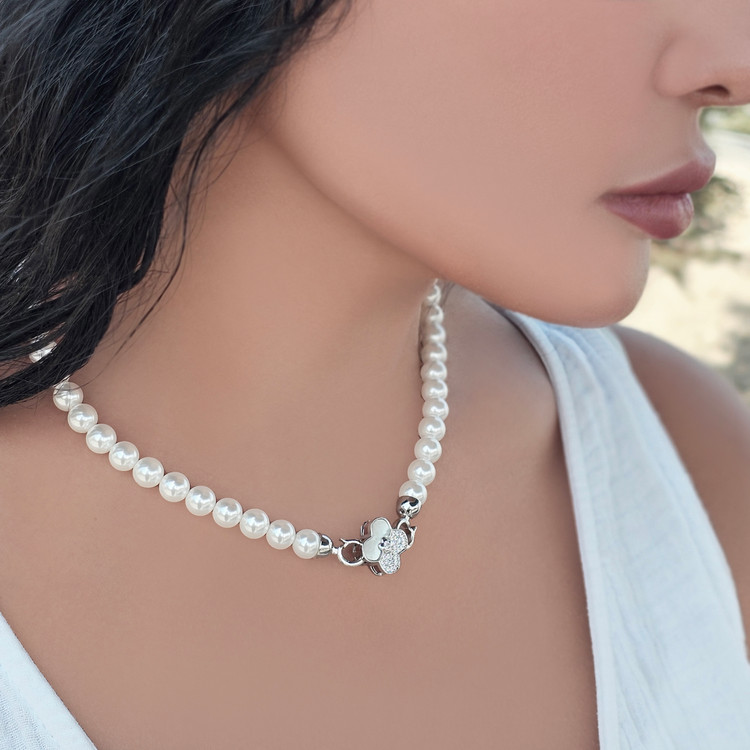 گذدنبند زنانه مرواریدی اویز دار