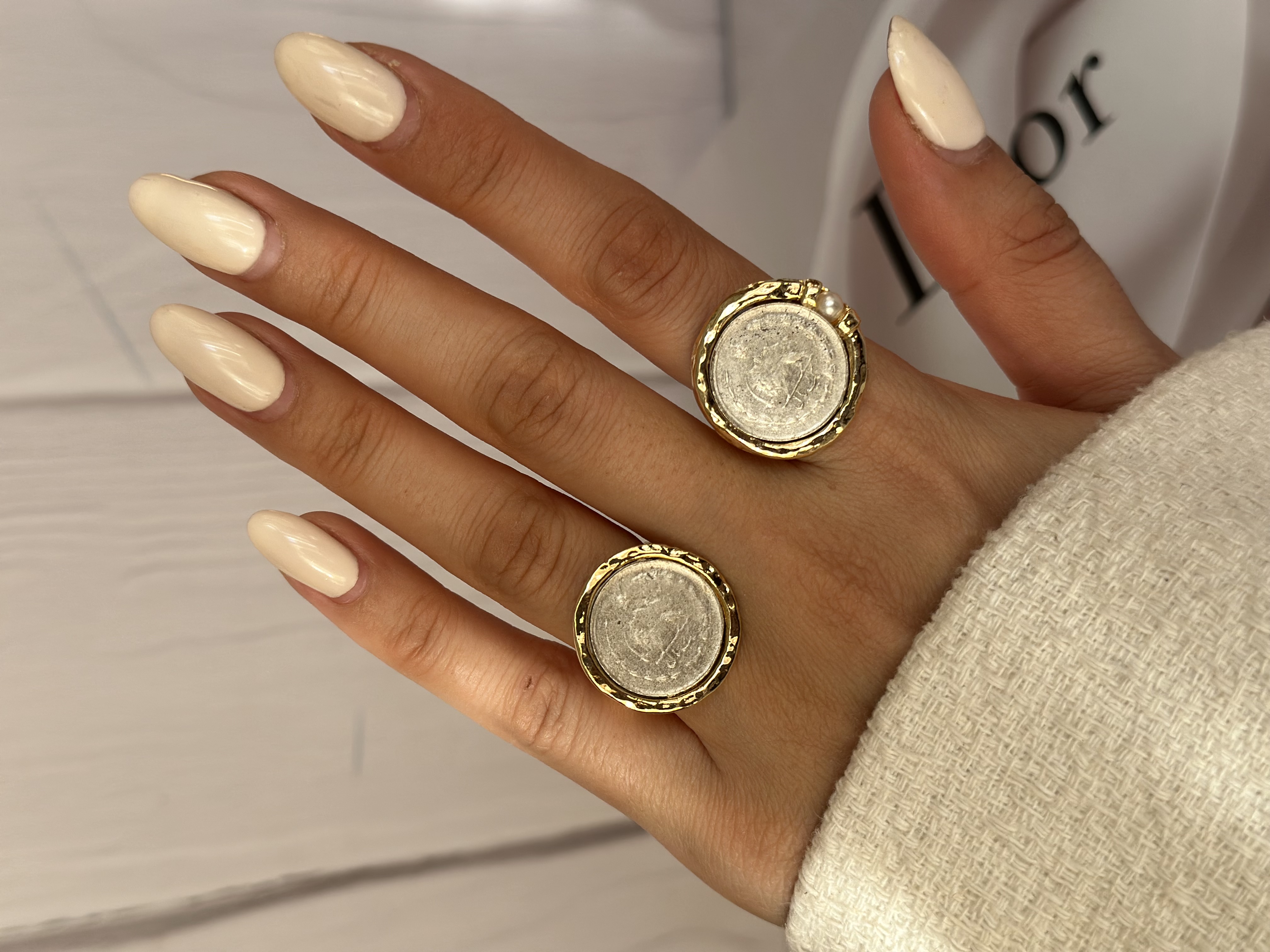 انگشتر زنانه طرح سکه قدیمی ورشو