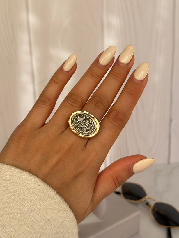 انگشتر زنانه ورشوطلایی طرح قرانی