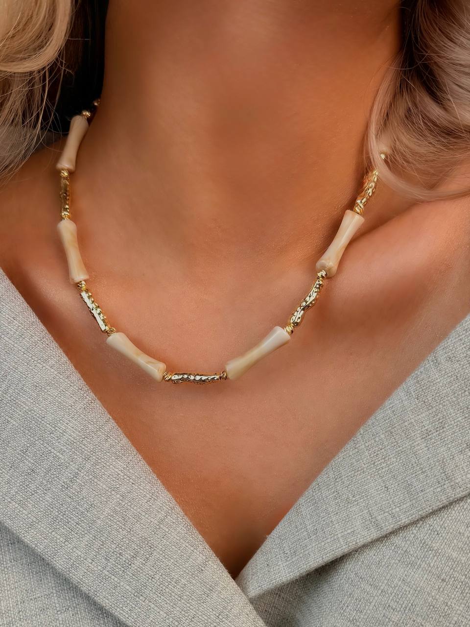 گردنبند زنانه ظریف رنگی