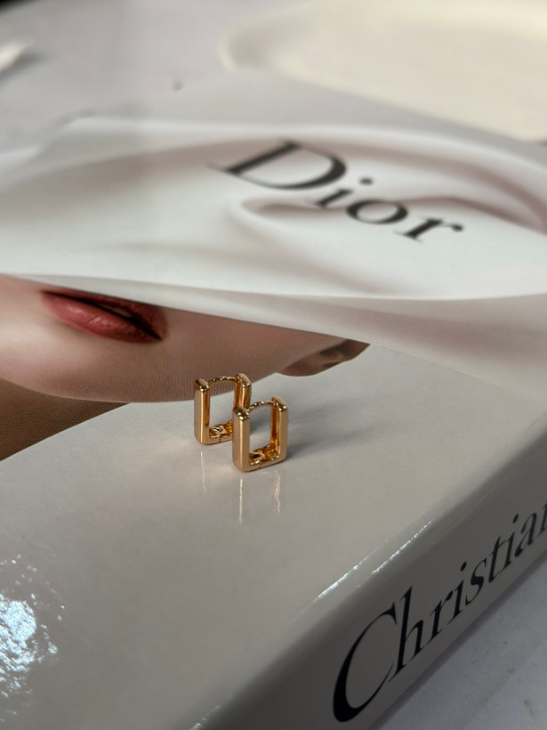 گوشواره زنانه مربعی ساده ژوپینگ