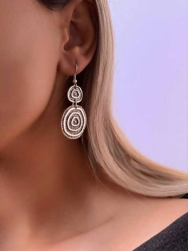 گوشواره زنانه ورشو نقره ای