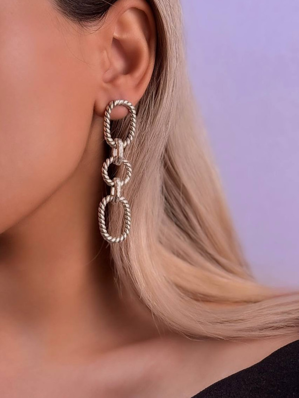 گوشواره زنانه ورشو زنجیری