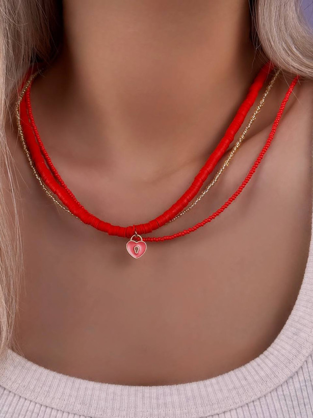 گردنبند دخترانه قرمز
