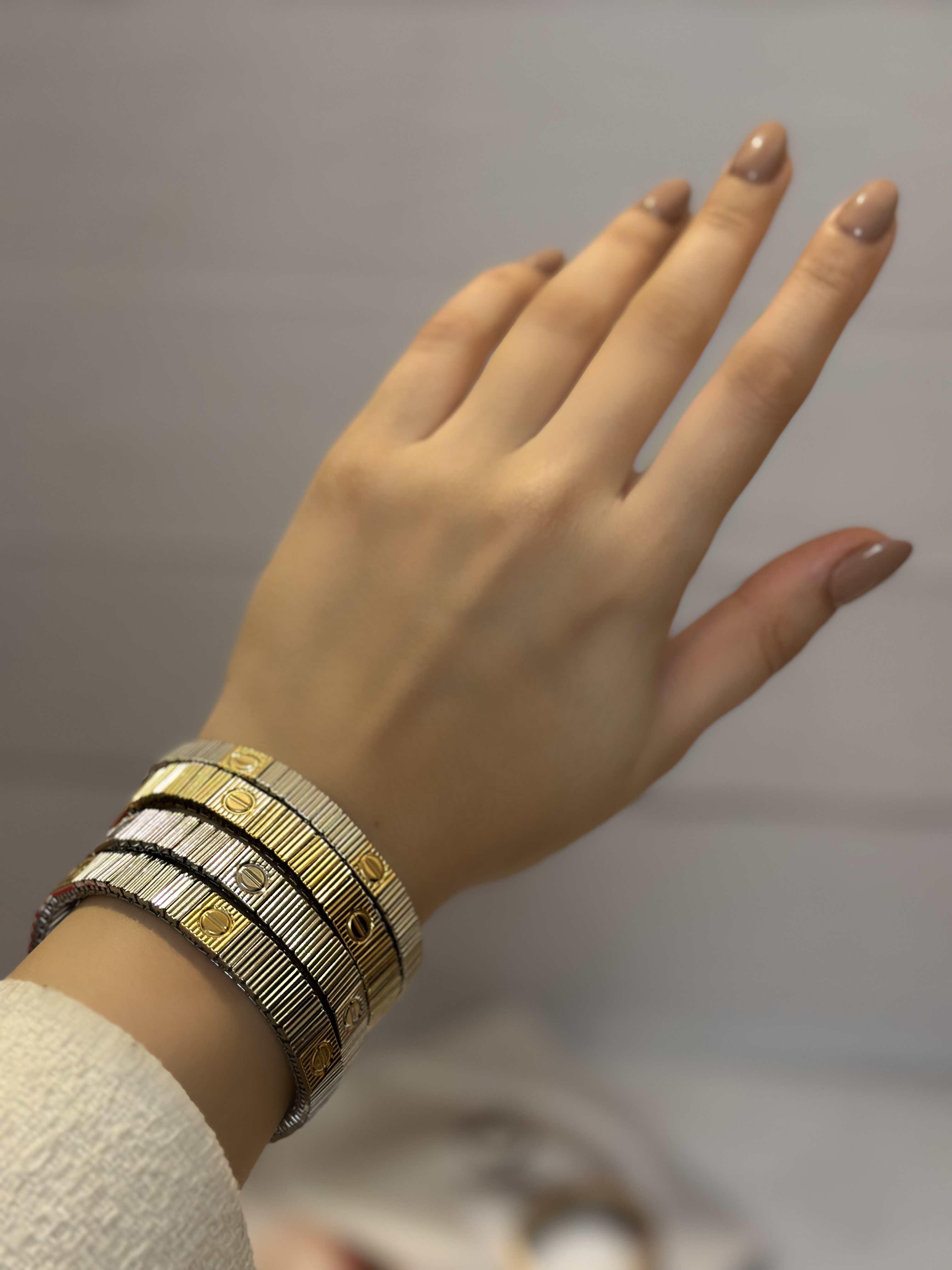 دستبند کارتیه کشی استیل