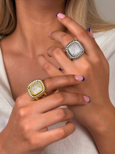 انگشتر زنانه درشت لاکچری نمادار